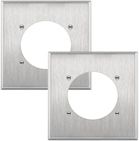 LIDER NEMA 14-50R Wall Plate, 1-Gang Stainless Steel Outlet Cover