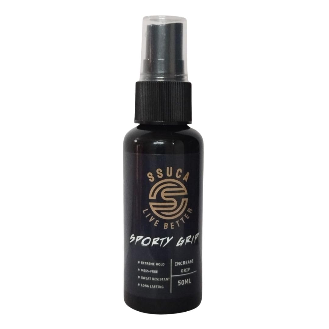 ssuca rosin spray, resin-based anti-slip sports grip for gym & outdoor use, durable, sweat-resistant, mess-free grip controller, portable, lightweight, long-lasting hand grip spray-50ml
