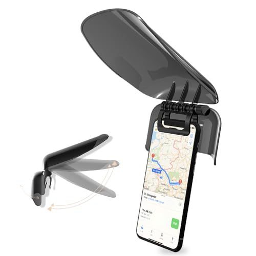 TSIEBRV 2026 Upgraded Cell Phone Sun Shade Cover Anti-Glare Portable Phone Shade Clip on Sun Shades for Blocking Sunlight Universal Phones Umbrella for Suns Fit All Smartphones