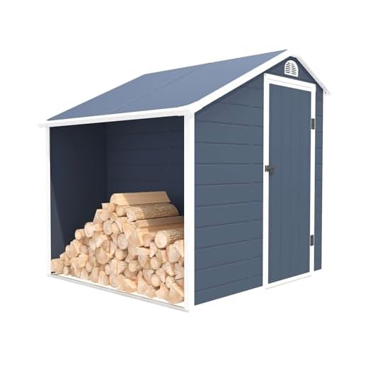 Gardiun Casetta in Resina da Giardino Sylvana A- 3,92 m² con Legnaia Esterni 204x192x204 cm Antracite