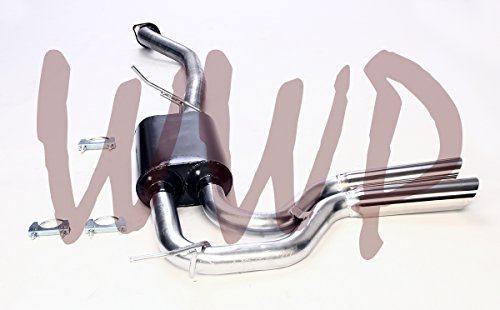 Dual 3" Pre Axle CatBack Exhaust Muffler System Side Exit Compatible With 1999-2006 Chevy/GMC Silverado/Sierra 1500 4.8L/5.3L V8, Extended Cab Short Bed Truck