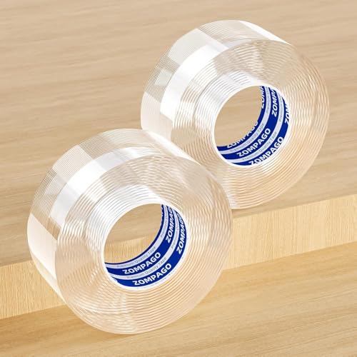 Image of ZOMPAGO 2 Rolls Value Pack Clear Baby Proofing Edge Protector vs Single Roll,Total 19.5FT(6M),1.18in Width Invisible Furniture Corner Guard,Cuttable Sharp Edge Safety Bumper
