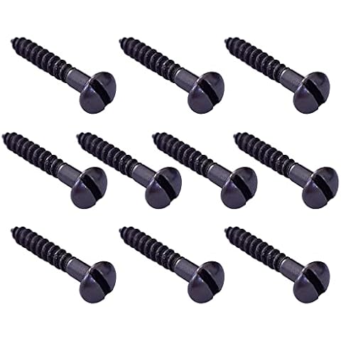 cyclingcolors 10x antique bronze screws for wood vintage M3 x 20mm steel round head furniture hardware Cover