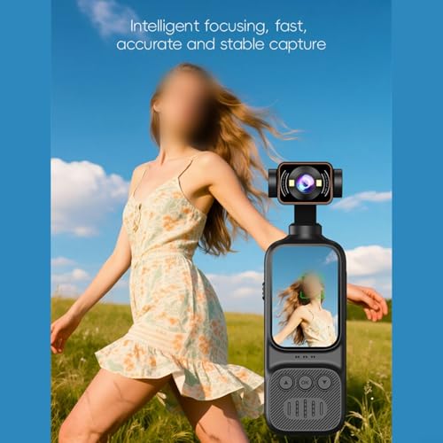 Caméra de vlogging 2K portable et rotative avec stabilisation