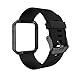 Simpeak Sport Band Compatible with Fitbit Blaze Smartwatch Sport Fitness, Silicone Wrist Band with Meatl Frame Replacement for Fitbit Blaze Men Women, Small, Black Band+Black Frame