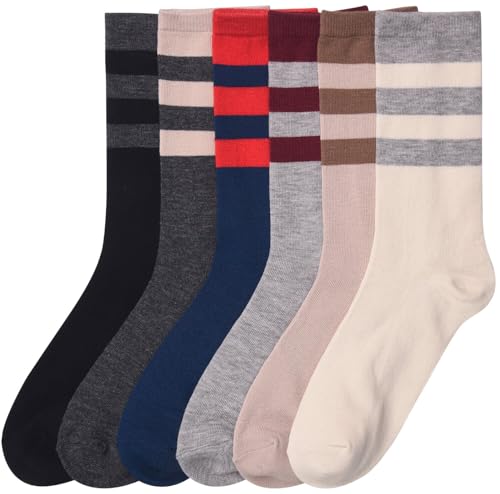Image of ToBeInStyle Women's Pack of 6 or 12 Fashion Printed Crew Socks