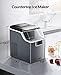Silonn Ice Makers Countertop - 24Pcs Ice Cubes in 13 Min, 45lbs Per Day, 2 Ways to Add Water, Auto Self-Cleaning, Stainless Steel Ice Machine for Home Office Bar Party,Stainless Steel