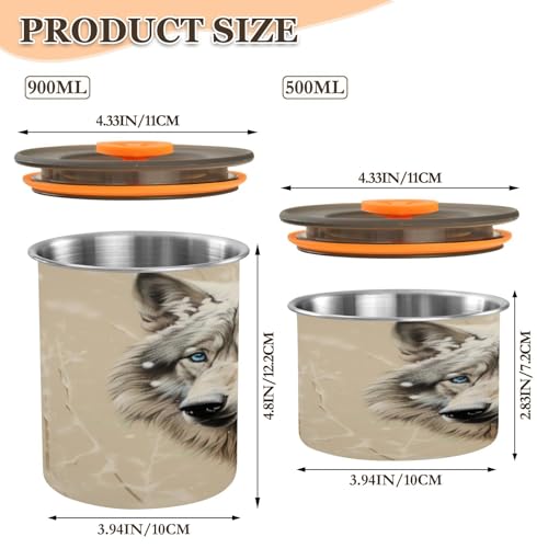 Envase hermético azul de acero inoxidable 900 ml miniatura 2