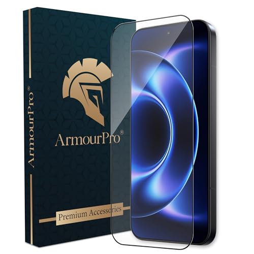 Image of ArmourPro Tempered Glass for Xiaomi 17 Ultra - 9H Screen Protector with Black Border, Anti Scratch, Edge-to-Edge Coverage, HD Clarity, Smooth Touch, Case Friendly | Black