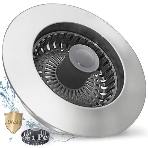 Comparison: Best Material For Kitchen Sinks 4 BAOLSLS 3 in 1 Kitchen Sink Stopper, Pop Up Kitchen Sink Drain Strainer, with an Extra Basket Strainer, Kitchen Sink Drain Stopper for US Standard 3-1/2 Inch, Brass Material Electroplate Silver