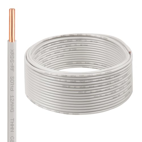 Image of 12AWG THHN Wire 50FT, Single Bare Copper Conductor with PVC and Nylon Insulation, 600V Rated, Heavy-Duty THHN Wire for Residential and Industrial Use (12 Gauge, 50 Feet)