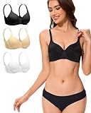 Bra push up sin varillas para mujer baja a un precio buenísimo KIROGILY Brasier Mujer 3 Pcs, Brasier Sin Varillas Mujer, Bralettes Cómodo de Mujer, Brasieres Push Up Mujer, Bra...