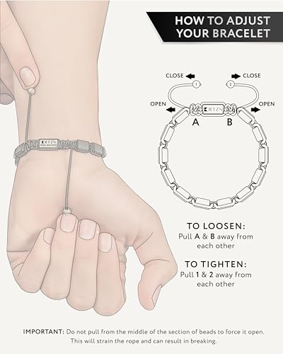 Pulsera artesanal de shungita ajustable para hombre miniatura 4