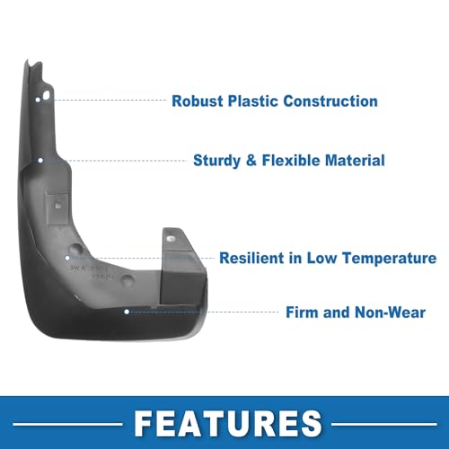 Image of Mud Flap Splash Guard with Mount Accessories Front & Rear Side Mud Guard for Honda CR-V Sport 2007-2011 (Set of 4), 46x30x16.5cm, Black