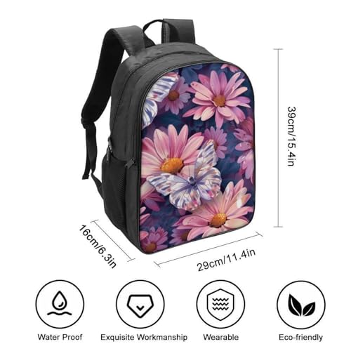 Mochila de viaje infantil para excursiones y preescolar con flores 2