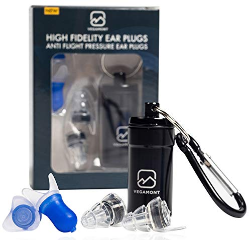 VEGAMONT High Fidelity Earplugs - Noise Cancelling Ear Plugs - Ear Protection That