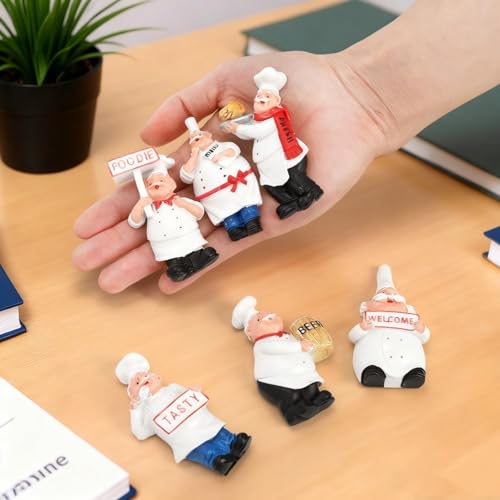 12 imanes decorativos chef de resina para nevera miniatura 4