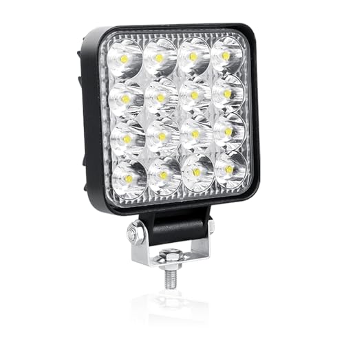 AUXTINGS Phare de Travail LED 48W 12V/24V IP67 Étanche 1800lm - Projecteur Antibrouillard pour Voiture, Camion, Tracteur, SUV, Bateau, Véhicule
