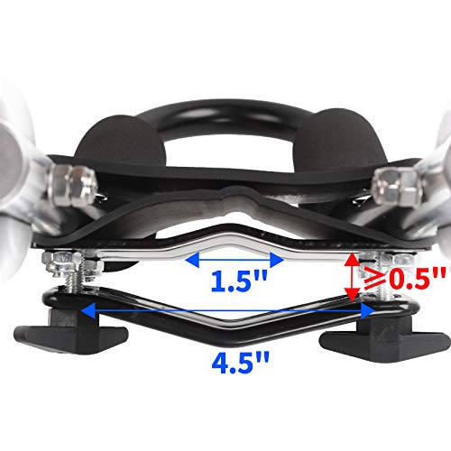 XCAR Folding Kayak Rack 4pcs/Set Black Rooftop Cargo Carrier for SUP,Canoe,Kayak,Surf Board Top Mount Car SUV Crossbar - Thumbnail 5
