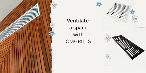 Image of Premium Central air Conditioning Grille- Linear Bar Grilles - Aluminium Powder Coated Grill, Ventilation Grill, Home Grill, ac Jali, Grill for Wall, Sidewall and Ceiling (18 inch * 12 inch)