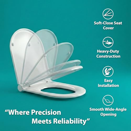 Image of WASSMIST Toilet Seat Cover Set (Soft Close) Durable Toilet Seat Cover | Premium Finish