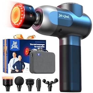 BOB AND BRAD C2 Ultra Massagepistole mit Wärmefunktion und Rotlichttherapie, Tragbares Massagegerät Massage Gun Muskelmassagepistole für Zuhause, Fitnessstudio, Erholung und Schmerzlinderung