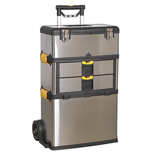 SealeyAp855 Mobile Stainless Steel/Composite Tool Box - 3 Compartment