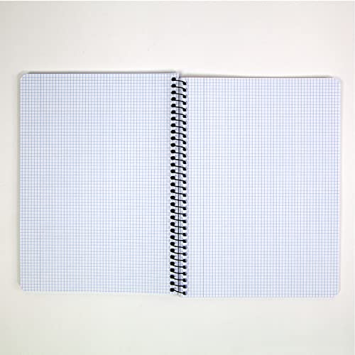 Enri A5+ Notebooks, 3x3 Squares, Soft Cover, 80 Sheets, Pack 5 Notebooks, Assorted Colours, 3x3 grid - Image 3