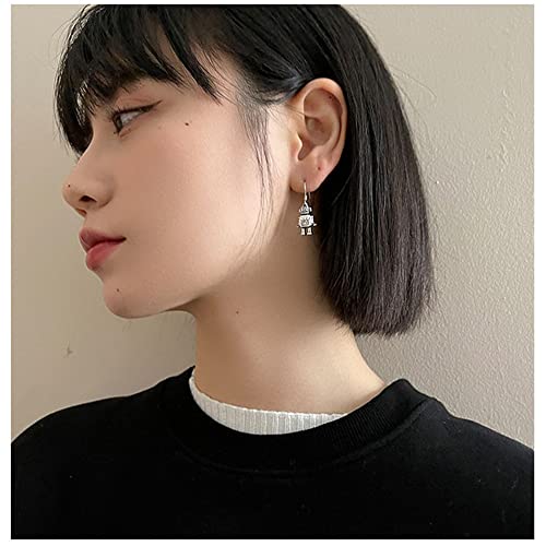 Vintage Robot Dangle Earrings For Women Girls Hypoallergenic Charms Drop Hook Stud Fashion Unique Birthday Holiday Jewelry Unisex Gifts For Daughter Son #TOP2