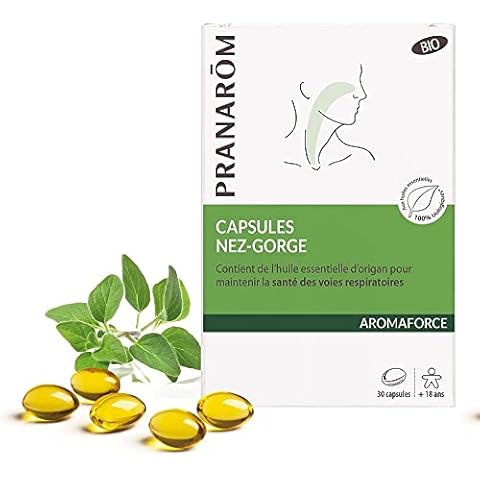 Pranarôm | Aromaforce | Nose Throat Capsules | Maintains Airway Health | Organic | 30 Capsules Cover