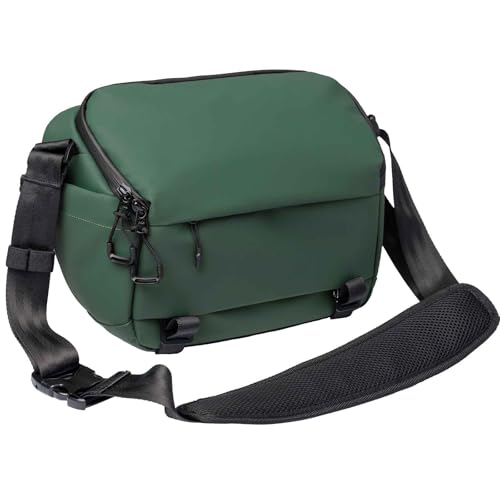 Image of INNOREL Camera Sling Bag,DSLR /SLR /Mirrorless Travel Waterproof Camera Bags Case Crossbody for Photographers with Tripod Holder and Removable Modular Inserts,6 Liters,Green