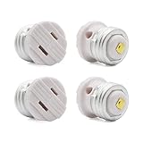 Light Bulb Socket to Outlet Adapter, Convert E26 Bulb Socket to Polarized Outlet, Lamp Holder Handy Outlet Adapter,No Wiring Need for Plug Connection,UL Listed White Color (4-Pack)