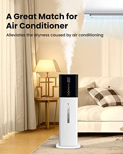 Humidifiers For Bedroom, 2.11Gal 8L Quiet Humidifiers For Large Room With Timer, 360°Nozzle, 3 Speed Ultrasonic Cool Mist Humidifier With Humidistat For Baby, Customize Humidity For Home Adults Plants #TOP2