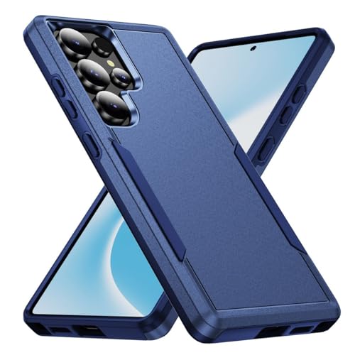 Coque Samsung S23 Ultra bleu silicone double couche rigide