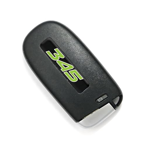 Image of TOOLEPIC for Dodge Challenger Charger Durango and Jeep Grand Cherokee Key fob Badges 2015-2024-Set of 2 - Finest Stickers Inlays Emblems Accessories for 345 Hemi, Ideal for Decals - Sublime Green