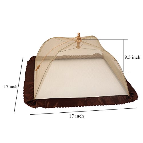 (3 Pack) Esfun Large Premium Pop-Up Mesh Screen Food Cover Tent Umbrella, 17 inch, Reusable and Collapsible Outdoor Picnic Food Covers Mesh, Net Food Covers Keep Out Flies, Bugs, Mosquitoes