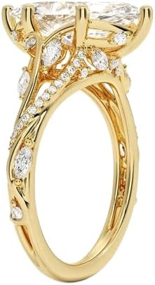 Marquise Cut Moissanite Engagement Ring Colorless VVS1 10K 14K 18K 22K Yellow Gold 3 CT Wedding Ring, Bridal Ring, Gift for Christmas