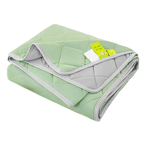 WMFASBAG Manta de Seda de Hielo Manta Transpirable Colcha de Dormitorio de sentimiento frío (Verde 150x200cm)