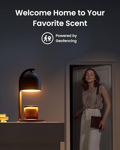 Image of SwitchBot Smart Candle Warmer Lamp App & Voice Control, Flameless Wax Melter with Timer, Bulb x2, for Jar Candles, 1%-100% Dimmable, Matter for Apple Home & Alexa, Women Birthday Housewarming Gift