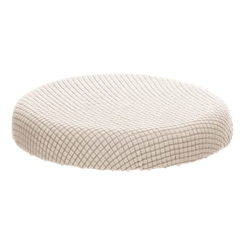 PATIKIL 11" Round Bar Stool Cover, Washable Elastic Stool Cover for Diameter 11"-13" Chair, Beige
