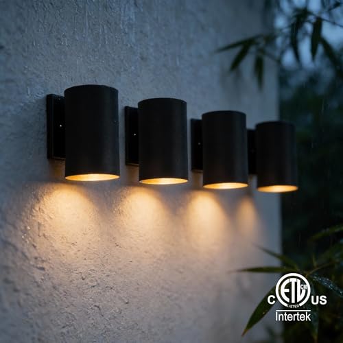 mirrea 7" Modern Outdoor Porch Wall Light, Matte Black, Pack of 4 by mirrea - Used condition - Image 5