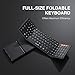 ProtoArc Foldable Bluetooth Keyboard, XK01 Full-Size Portable Wireless Keyboard for Travel, 105 Keys, 0.65