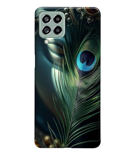Image of Lord Krishna Mor Pankh Printed Hard Back Case Cover Compatible for Samsung Galaxy M53 5G / Samsung M53 5G (Multicolor) - D1663
