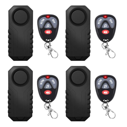 Image of USUPERINK Bike Alarm Anti Theft,Wireless Motion Sensor Bike Alarm Ebike,4PK | for Ebike Scooter Bicycle Motorcycle, SOS Function 113dB Loud 3Volume Levels 7Sensitivity Levels, IP65 Waterproof System