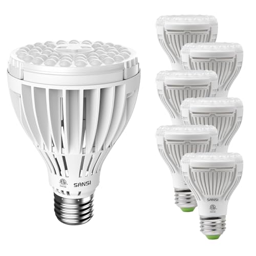 SANSI LED Grow Light Bulb 7Pack, PAR25 24W Grow Bulb 1Pack + PAR20 Grow Bulb 6Pack, Full Spectrum LED Grow Bulb for Indoor Plants
