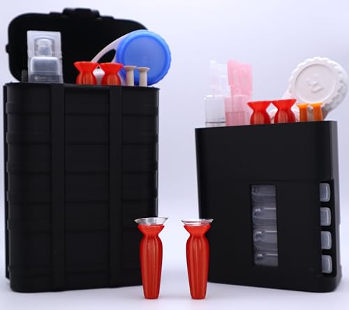 FOCAL POINT PRINTS ScleraMate Scleral Contact Lens Storage Case Travel Kit. Scleral Lens Kit Organizer. Store Saline solution Contact lens case Scleral lens inserter and Scleral Lens remover
