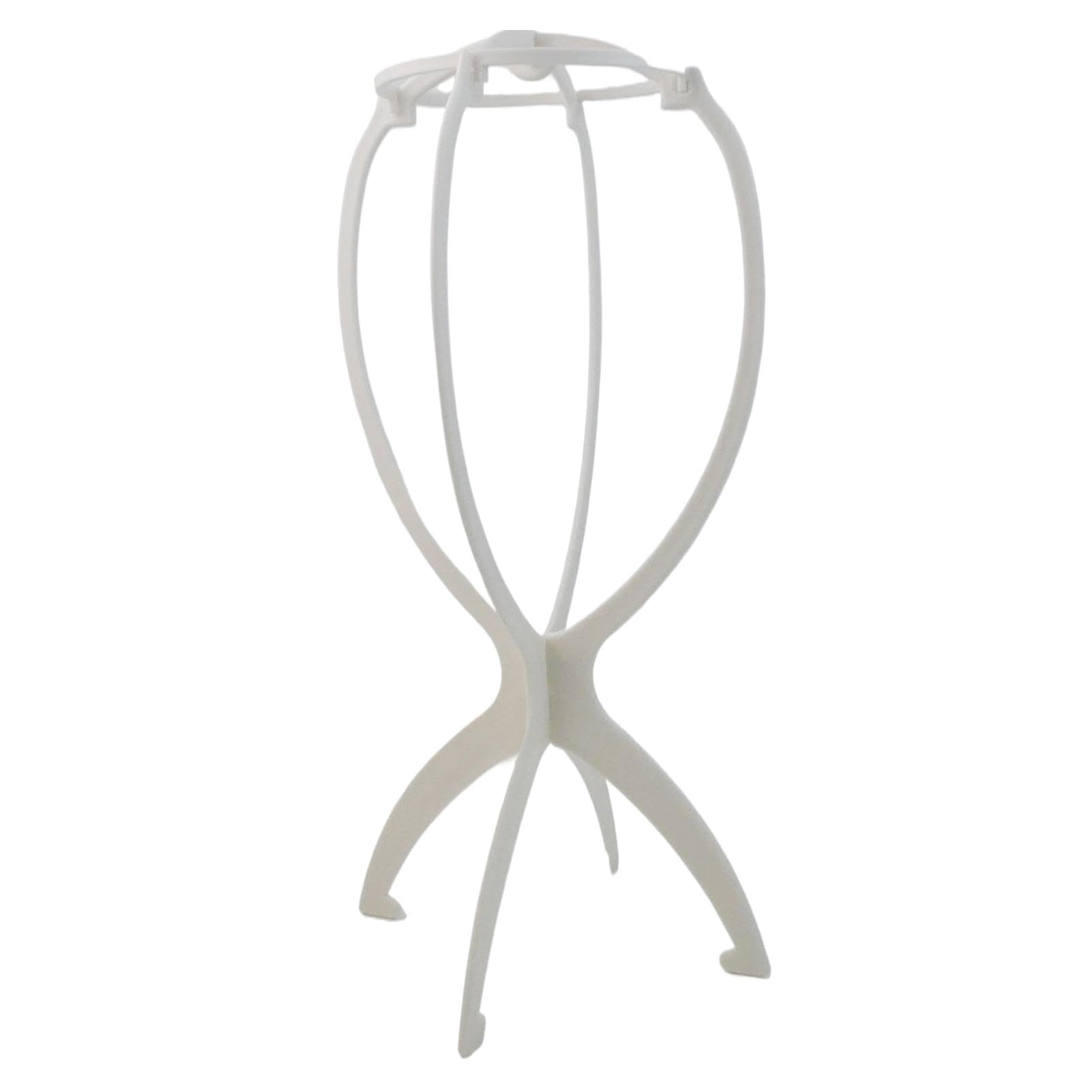 Comfoliving White Wig Stand - Abs Wig Holder | Reusable Folding Wig Head | Folding Wig Hair Dryer | Portable Wig Holder For Multiple Wigs |