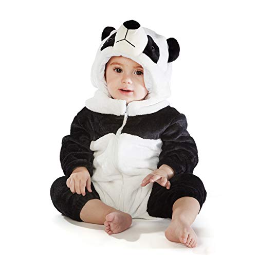 Natural Uniforms Baby Animal Jumpsuit (6-12 Months, Panda Bear)