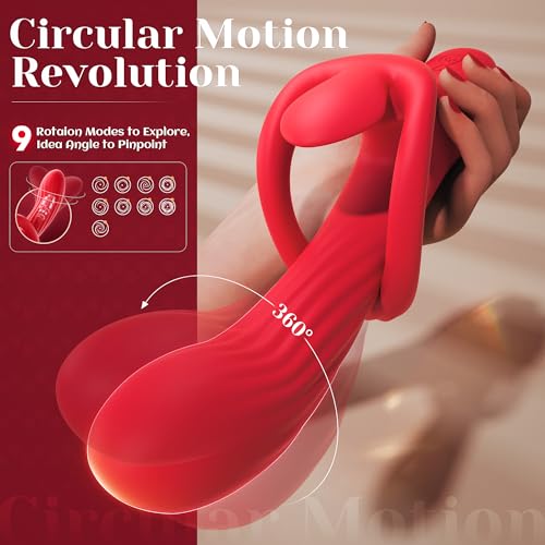 Image of Toendi G spot Vibrator Sex Toys for Women, Rabbit Sex Toy for Female Couple | Rabbit Vibrator with 360 Circular Motion, 9 Rotating Vibrators & 9 Vibration Modes G Spot Stimulation, Rose Toy Adult Toys