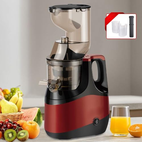 Licuadora para Verduras Y Frutas,Exprimidor Electrico En Frío,Slow Juicer,Zumo Fresco Y Saludable,800W,80MM Gran Apertura,Alto Contenido De Jugo,Fácil De Limpiar.
